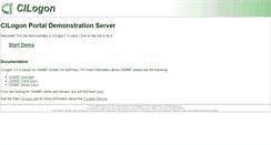 Desktop Screenshot of demo.cilogon.org