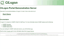 Tablet Screenshot of demo.cilogon.org
